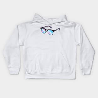 Sunglasses with holographic lenses Kids Hoodie